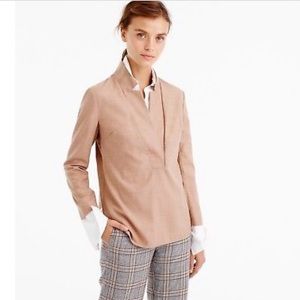 J.Crew Popover Shirt in Super 120s Wool